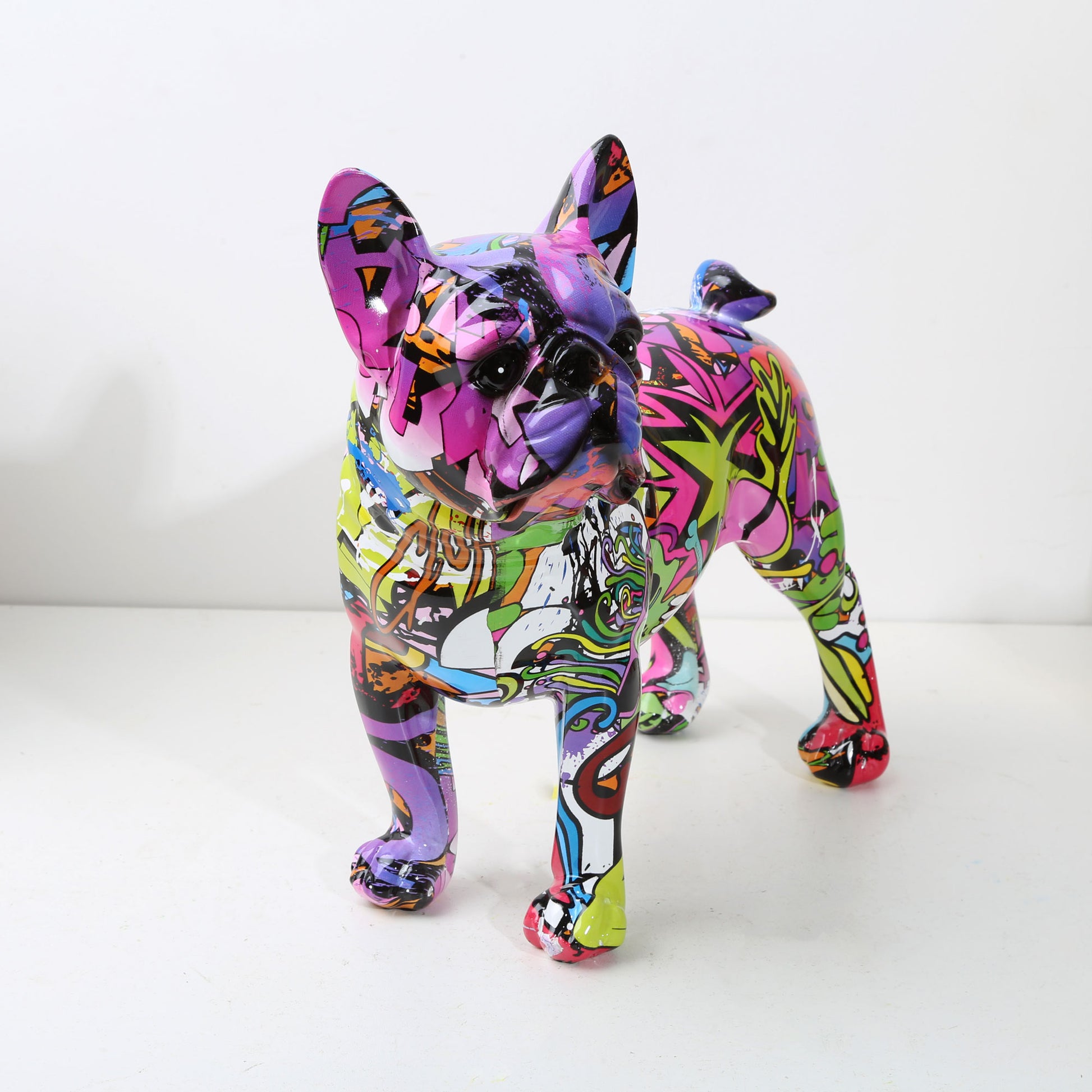 Nordic Painting Graffiti L/S French Bulldog Creative Resin Crafts Home Decorati image 4
