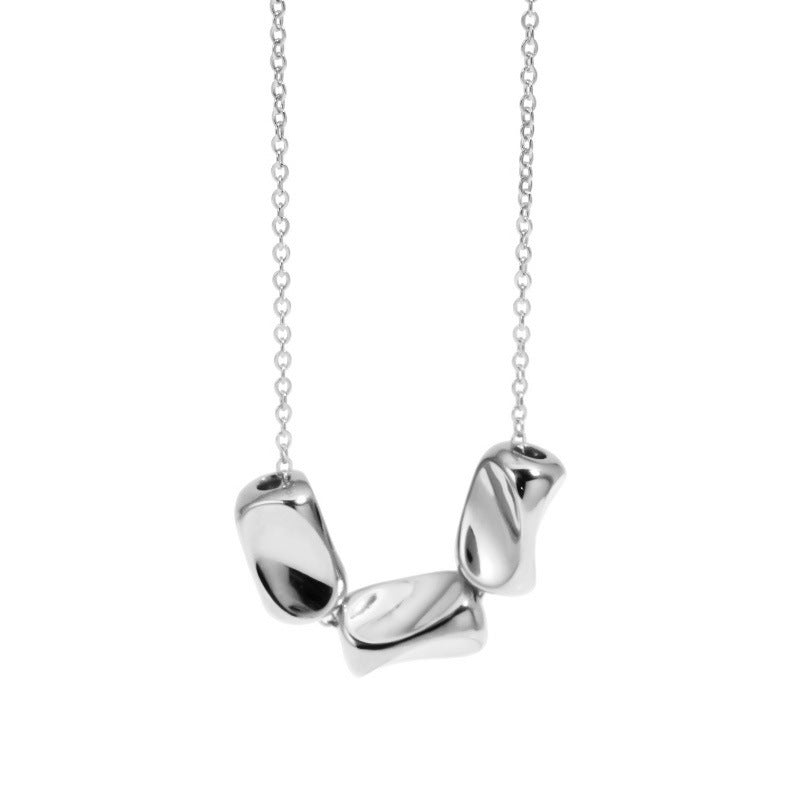 925 sterling silver necklace plated with K gold jewelry, popular light luxury s image 3