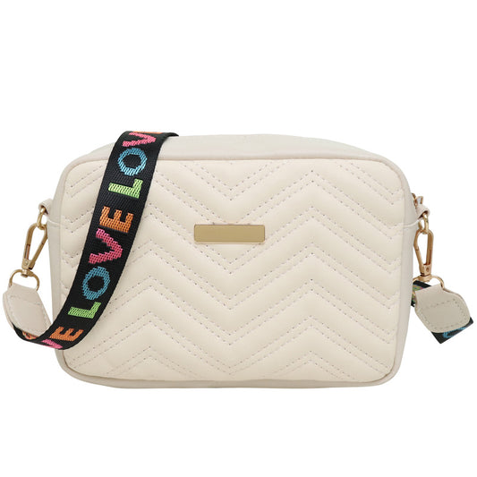Rilibegan Embroidered Camera Bag PU Material Casual Small Square Bag Versatile image 0