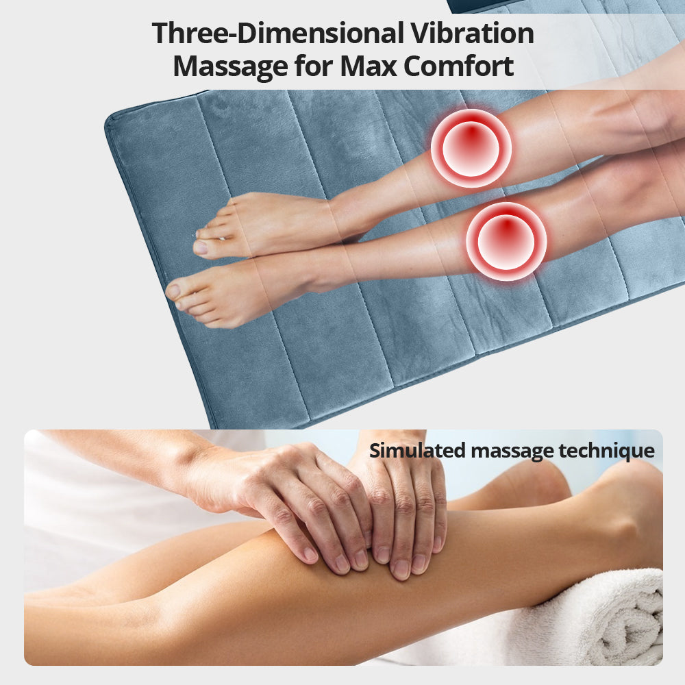 Electric Vibration Full Body Massage Mat Inflatable Air Pillow Home Office Heat image 5