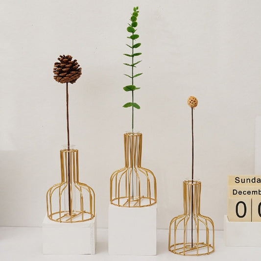 Flowers Vases Gold Hydroponic Vase Decoration Flowers Plant Holder Home Living image 0