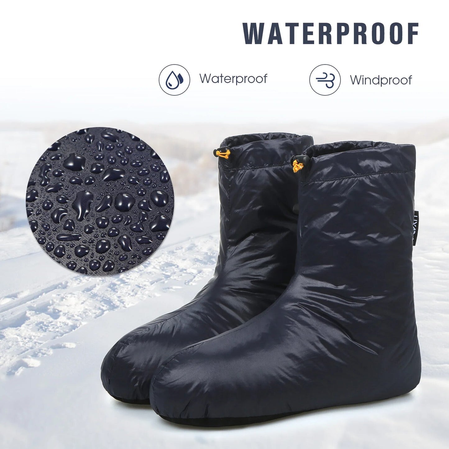 Lixada Winter Down Booties Socks Warm Soft Windproof Waterproof Men Women Unise image 6