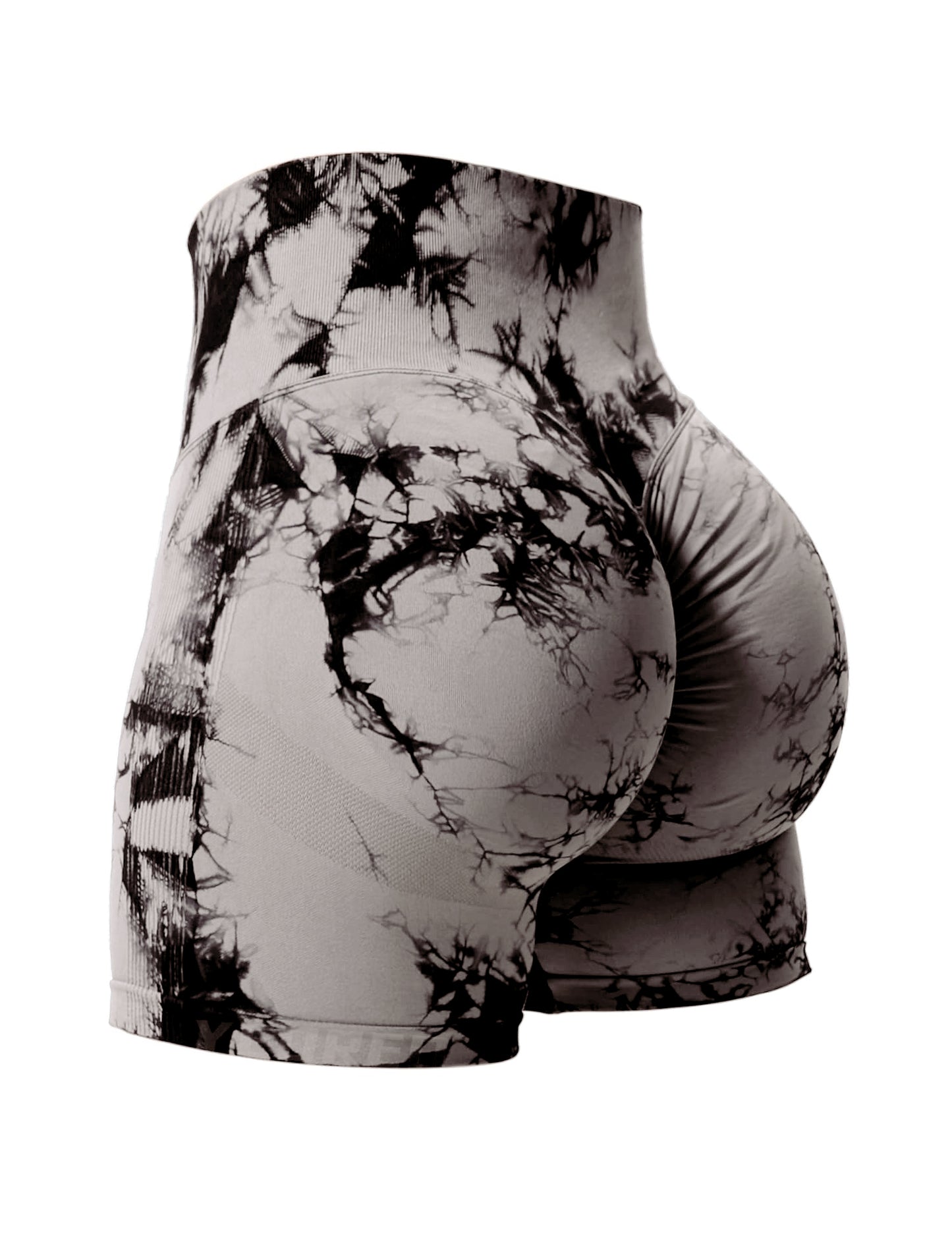 2PCS Tie Dye Butt Lifting Sexy Gym Shorts Woman Skinny Stretch High Waist Sport image 7