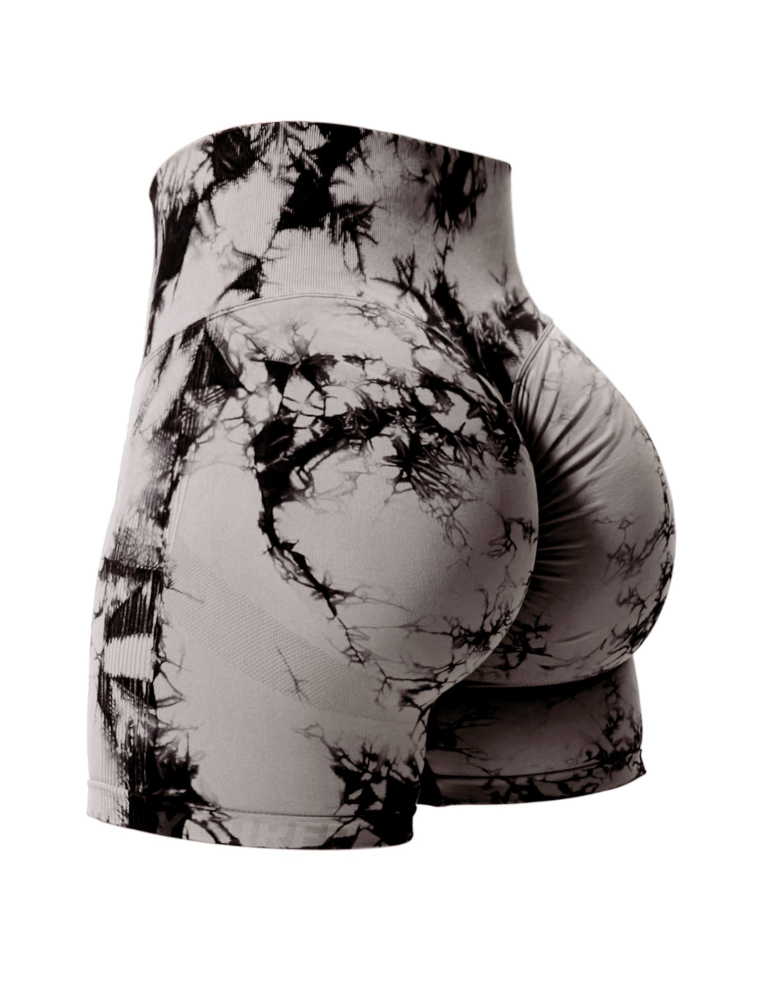 2PCS Tie Dye Butt Lifting Sexy Gym Shorts Woman Skinny Stretch High Waist Sport image 7
