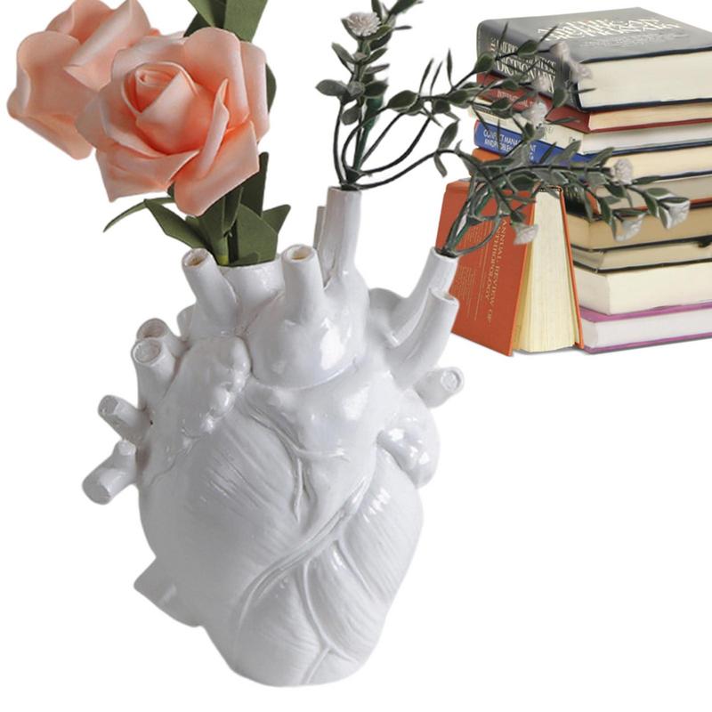 Halloween Heart-Shaped Vase Home Decor Plant Flower Pot Table Ornaments Resin V image 1