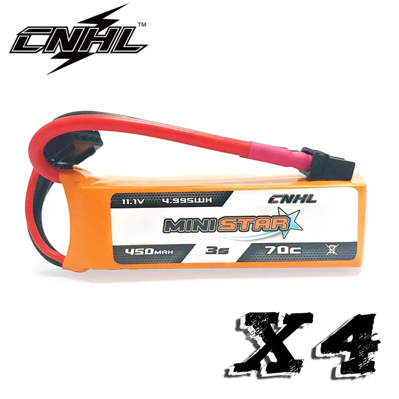 4PCS CNHL 3S 450mAh 11.1V Lipo Battery 70C MiniStar With XT30 Plug For Mini Qua image 2