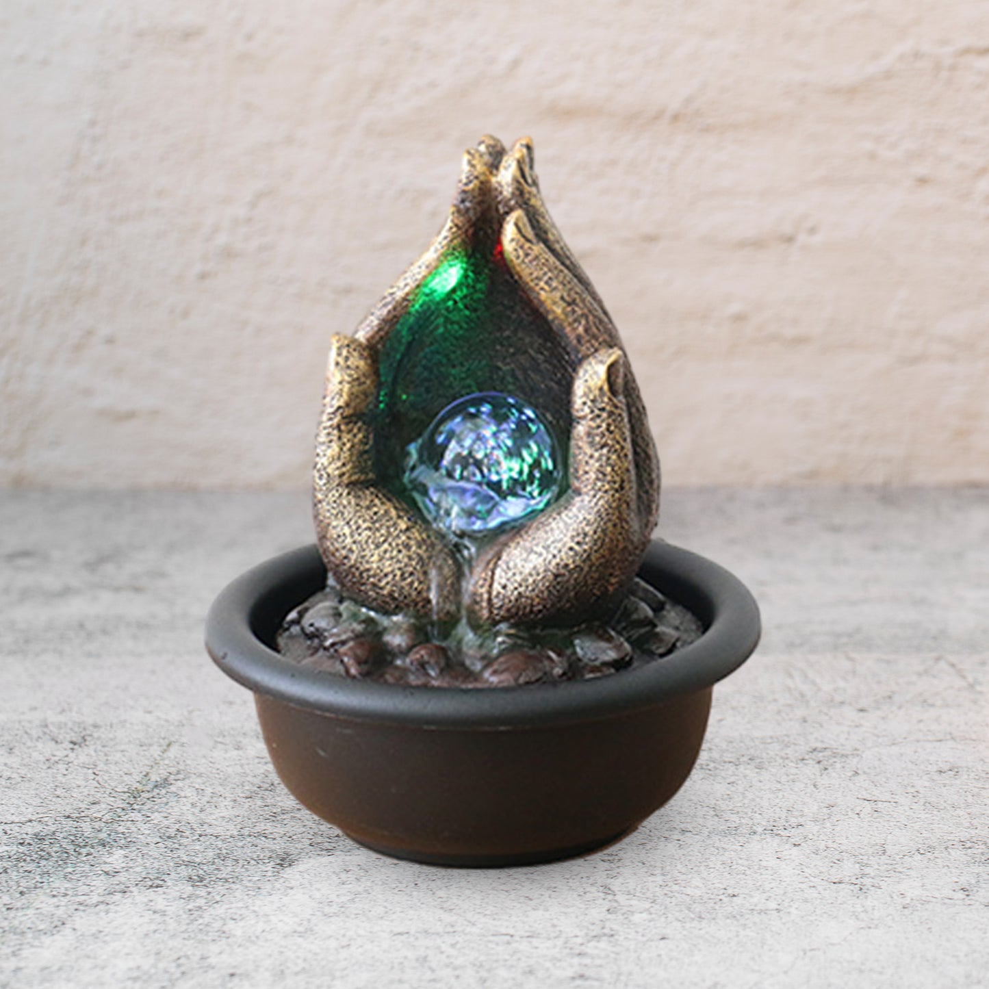 Feng Shui Tabletop Fountain EU 220V Adapter Stylish for Bedroom Decor Tabletop image 3