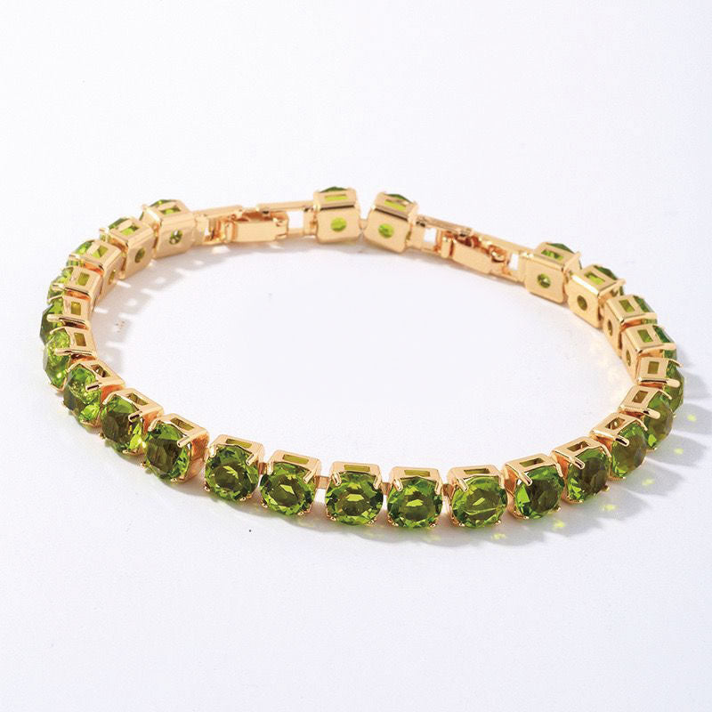 MxGxFam ( 20 cm x 6 mm ) Promotion Gold Plated 18 k Multiple Colors Powder Zirc image 25