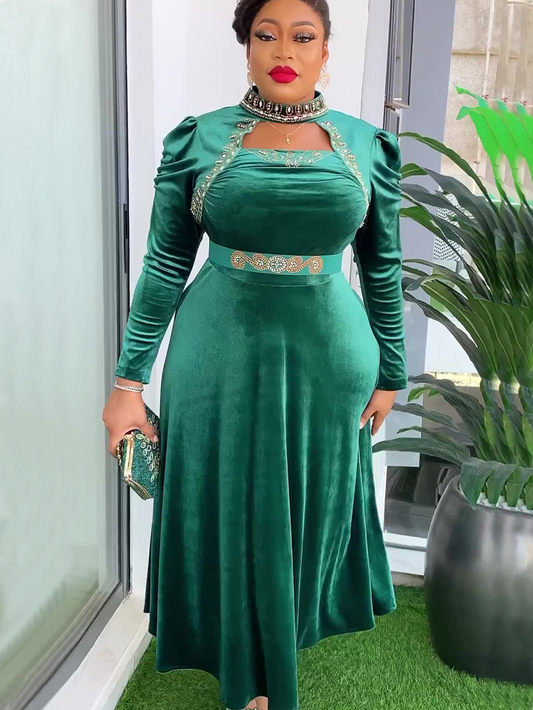 Plus Size Dubai Luxury Wedding Party Dresses for Women 2024 New African Evening image 0