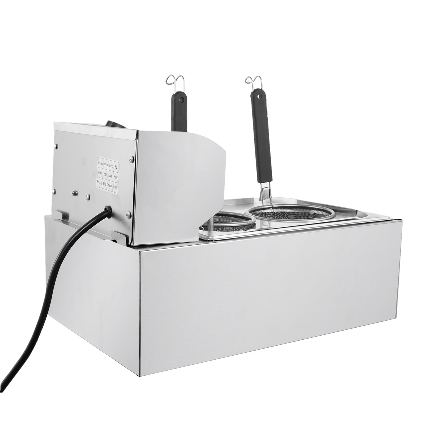 1500W Noodle Pasta Cooker Machine Two Baskets Kitchen Utensils Multi-Purpose Ma image 2