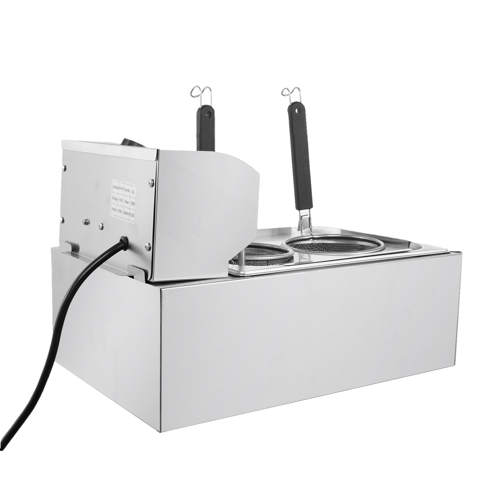 1500W Noodle Pasta Cooker Machine Two Baskets Kitchen Utensils Multi-Purpose Ma image 2