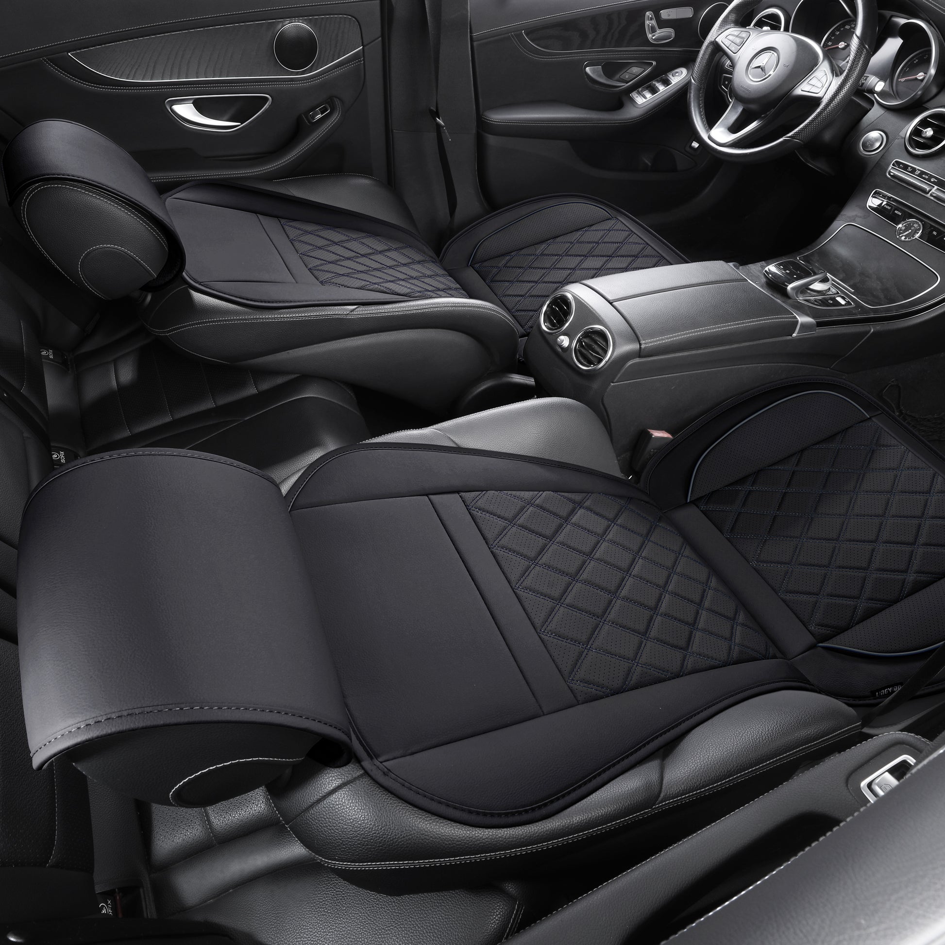 Car Seat Cover, Automotive Seat Covers & Accessories, Front Seat Covers in Blac image 8