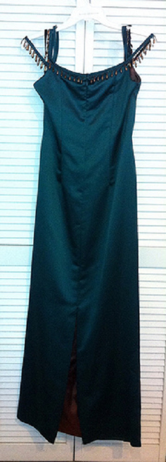 Watters & Watters Women Dress Satin Green Bust line Size 8 image 1