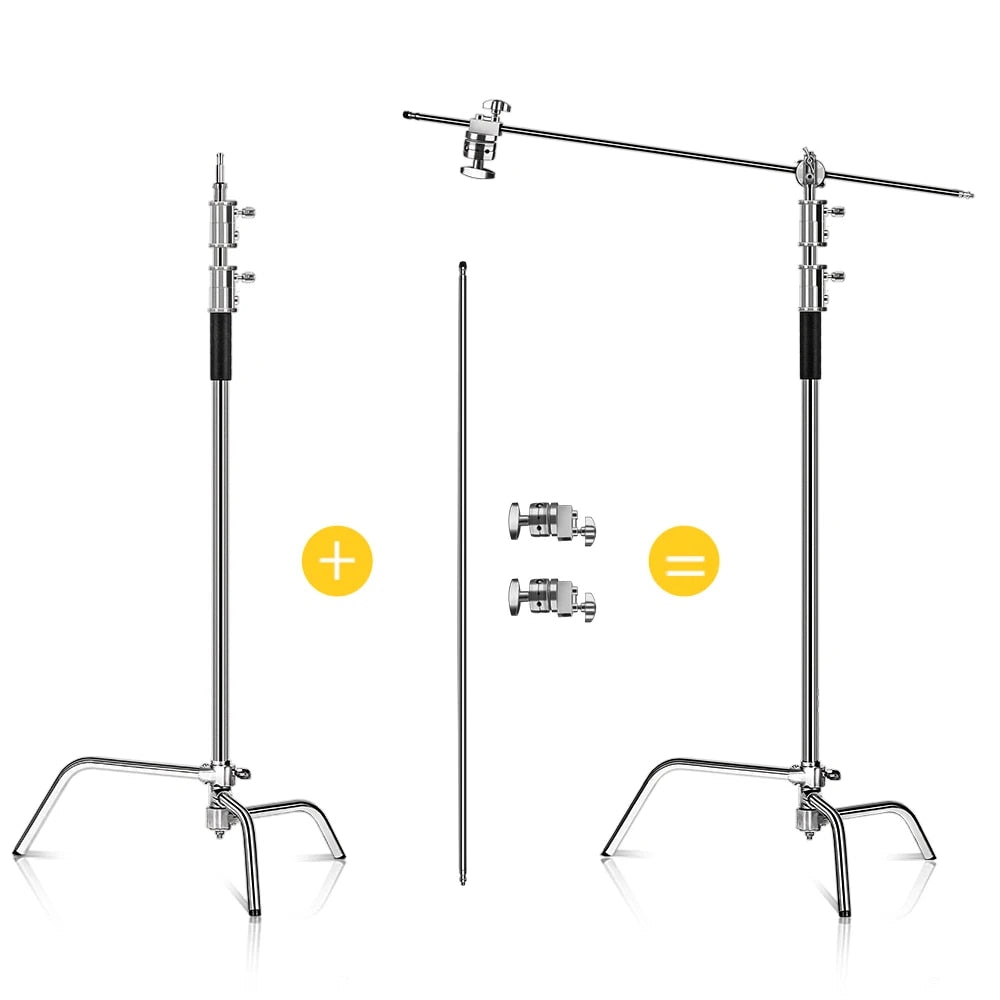 2.6M/8.5FT Stainless Steel Century Foldable Light Stand Tripod Magic Leg Photog image 5