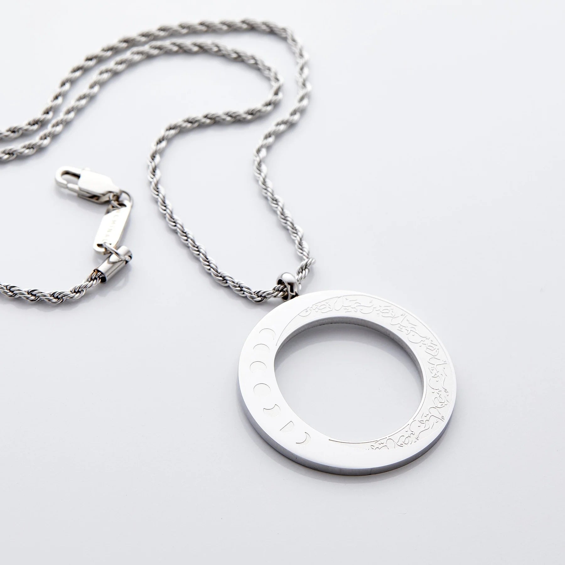 Beautiful Patience Moon Necklace | Men&Women Minimalist 18k Gold Plated Pendant image 3