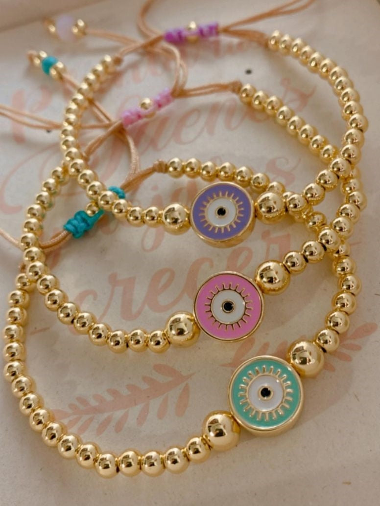 KKBEAD Fashion Evil Eye Bracelet Jewelry for Women 18 K Gold Plated Waterproof image 0