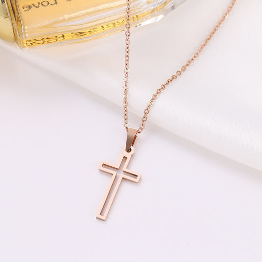 DOTIFI Stainless Steel Necklace For Women Lover's Gold And Rose Gold Color image 0