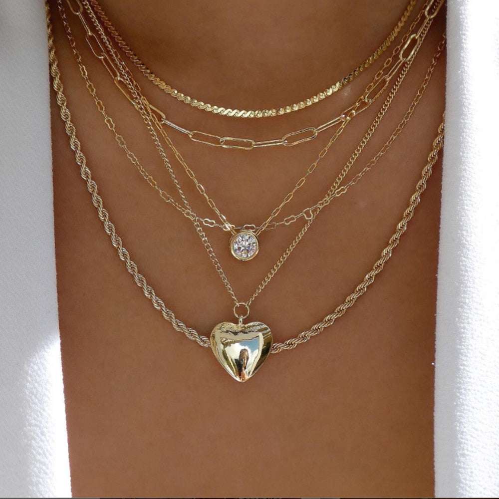 bls-miracle Bohemia Gold Color Multiple Styles Necklace For Women Trendy Multi- image 4