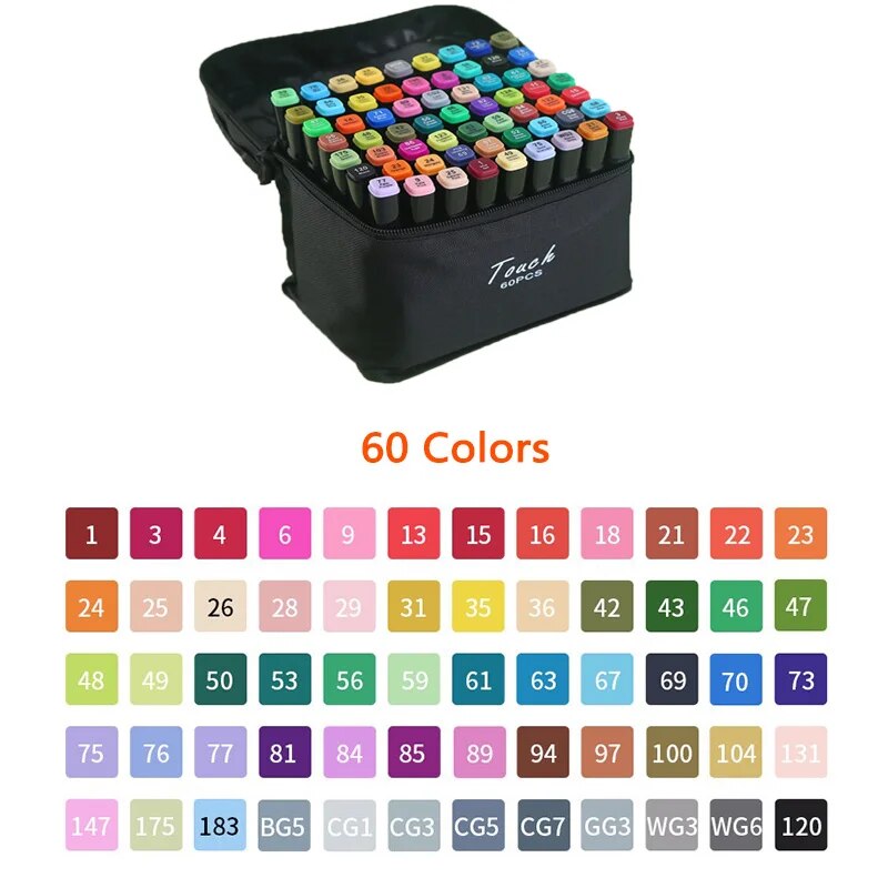 12-120pcs Alcohol Based Art Marker Set for Adult Kids Dual Tip Coloring Drawing image 6