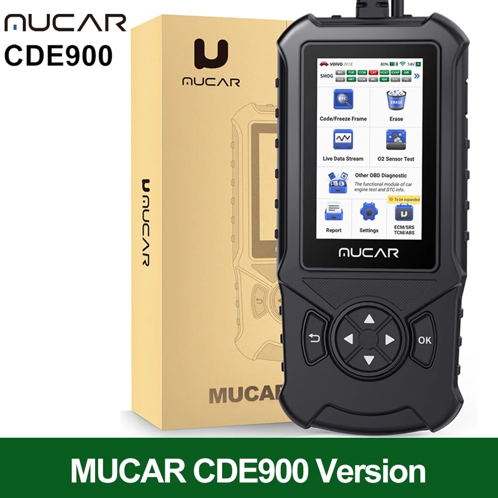 MUCAR CDE900/cde900 Pro OBD2 Diagnostic Tool Auto obd Scanner Brake Airbag Tran image 4
