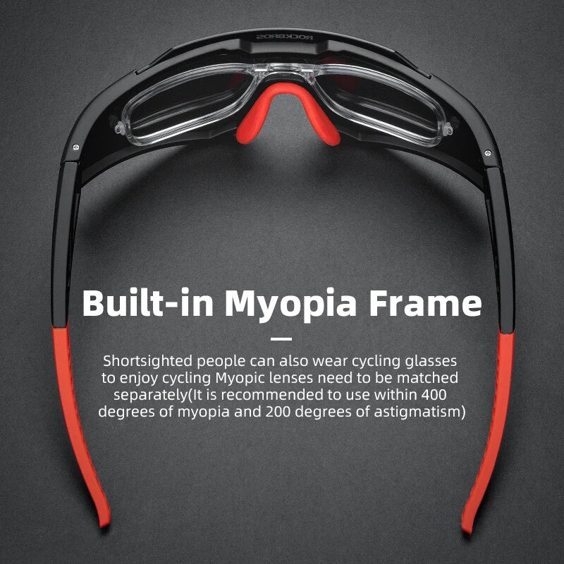 ROCKBROS Polarized Photochromic Bike Glasses Outdoor UV400 Bicycle Eyewear Sung image 8