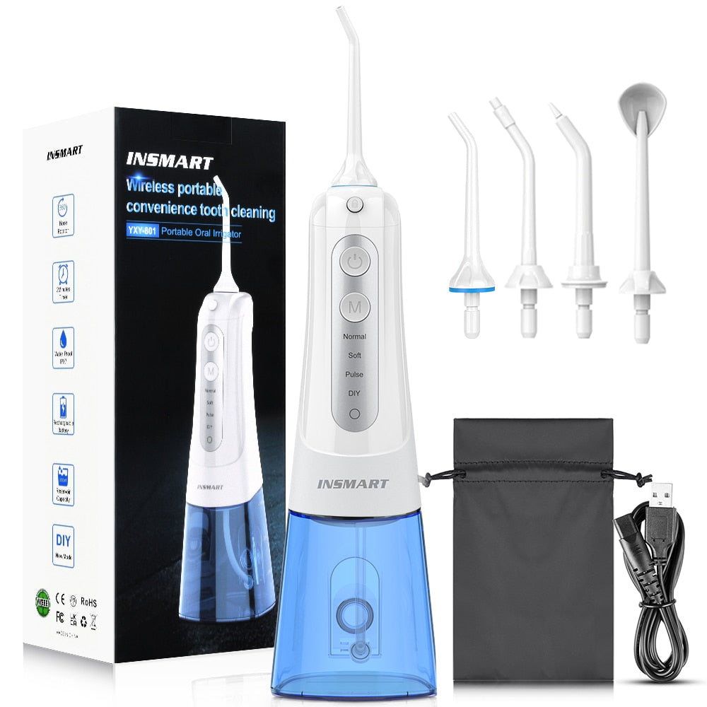 INSMART Oral Irrigator Dental Water Flosser Teeth Whitening Waterproof Portable image 6