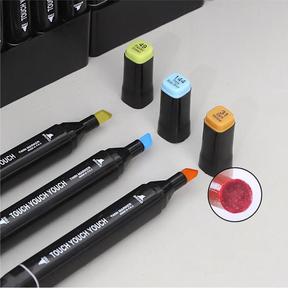 12-120pcs Alcohol Based Art Marker Set for Adult Kids Dual Tip Coloring Drawing image 10