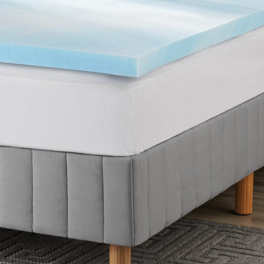 Mainstays 2" Blue Swirl Memory Foam Mattress Topper, Queen image 0