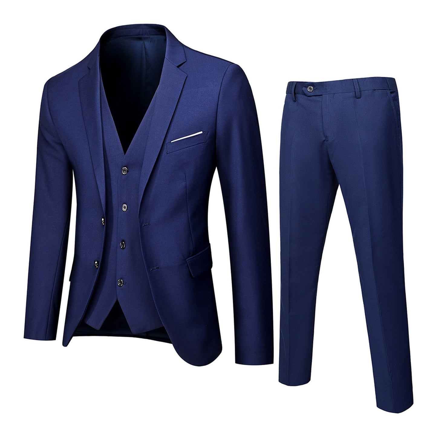 Men's Wedding Suit 2023 Groom Best-Man Groomsman Solid Formal Blazer Pant Elega image 5