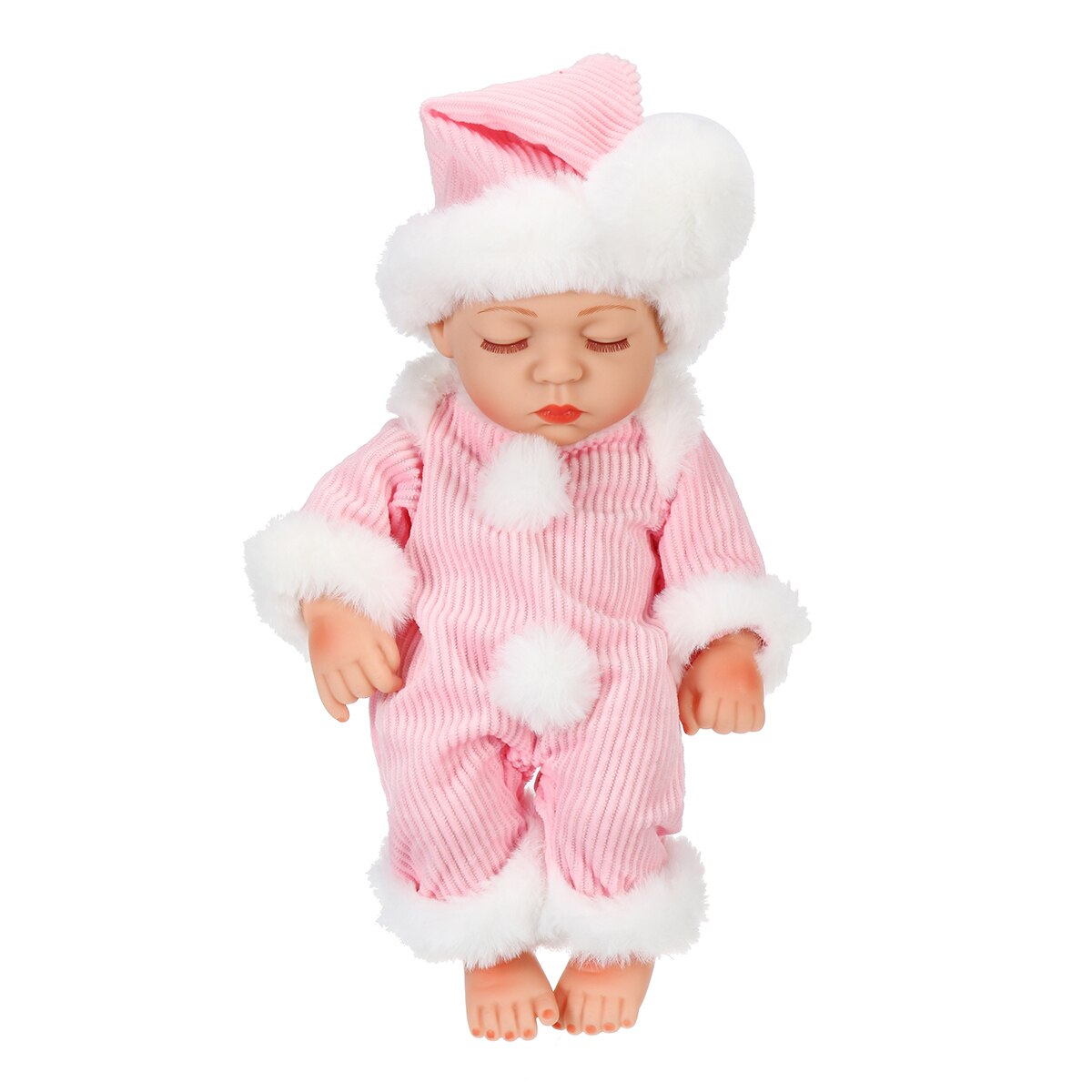 11inch Sleeping Baby Doll With Hat Rebirth Doll Realistic Baby Dolls Handmade Gi image 6