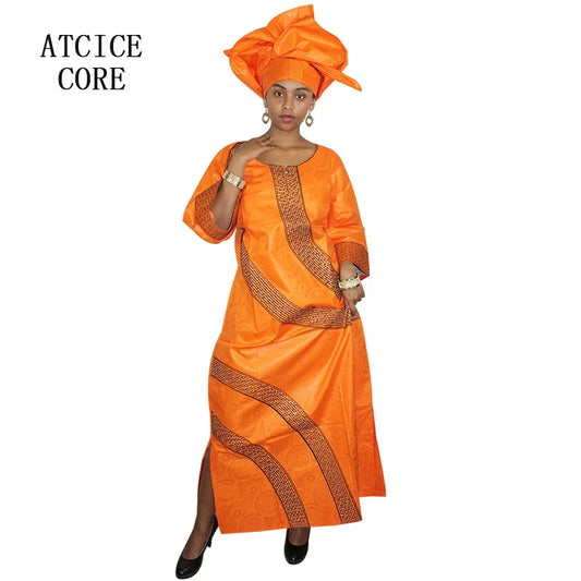 African Dresses For Women Fashion Design New African Bazin Embroidery Design Dr image 0