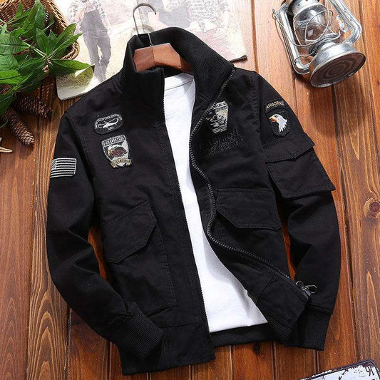 Outdoor Aviator Bomber Jacket Men's high quality Vintage Embroidered Windbreake image 0