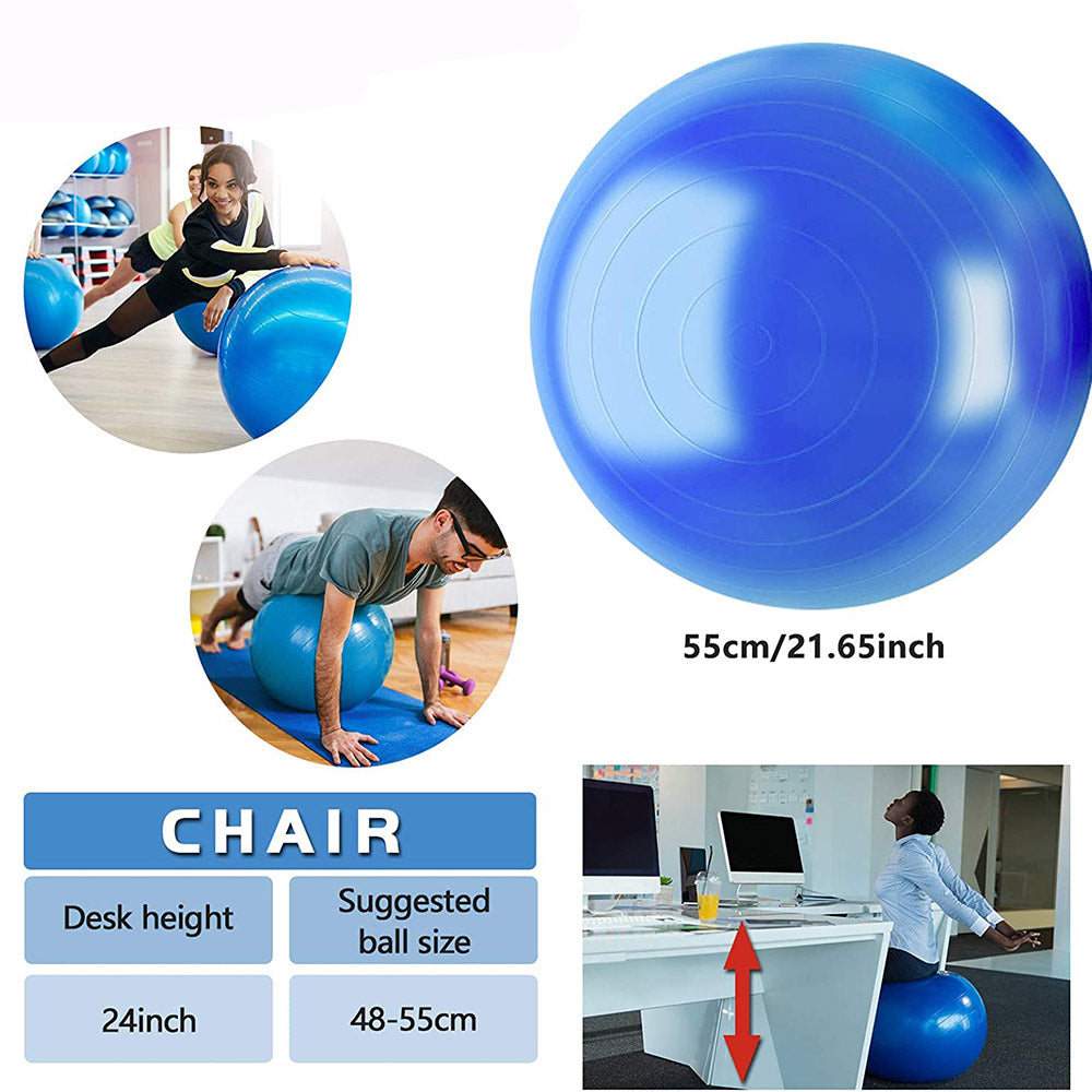 Yoga Ball for Fitness Gym Fitball Balance, Pilates Exercise Workout image 6