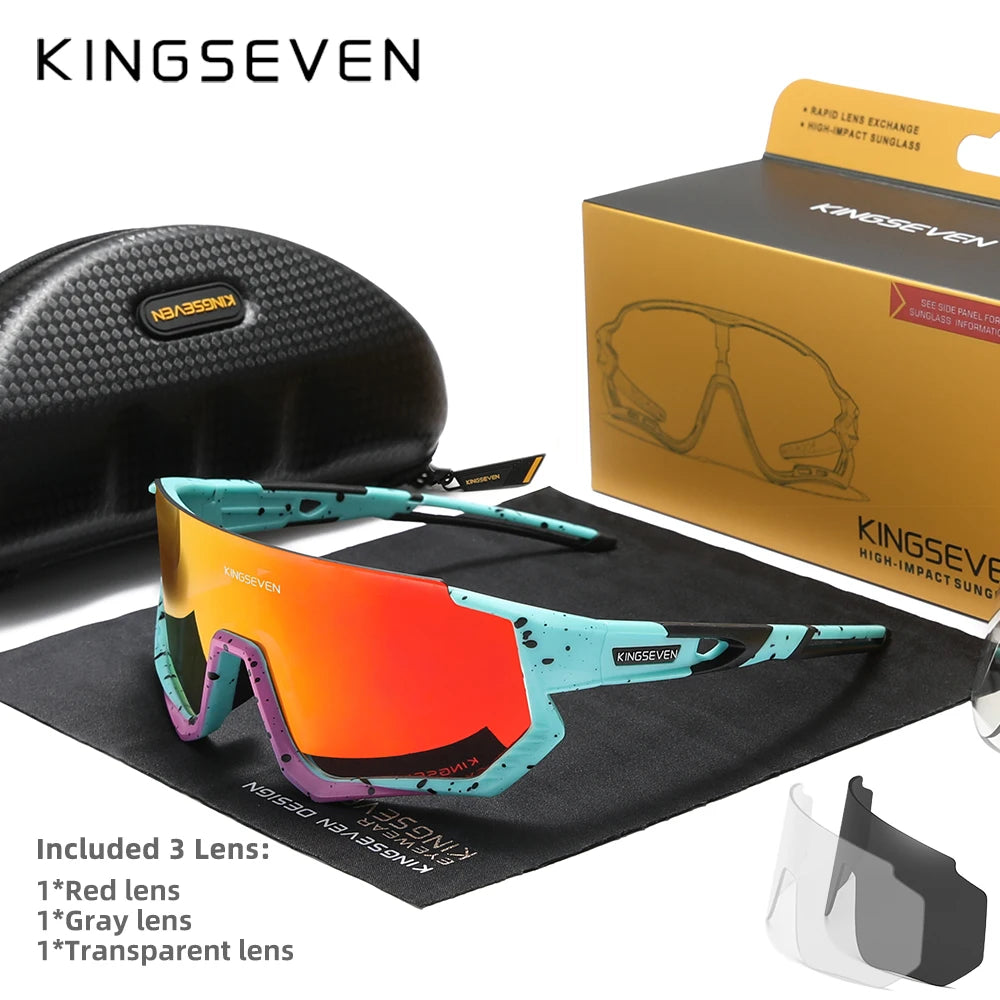 Ship From USA KINGSEVEN Brand Cycling Sunglasses Men Women Mtb Bicycle Glasses image 6