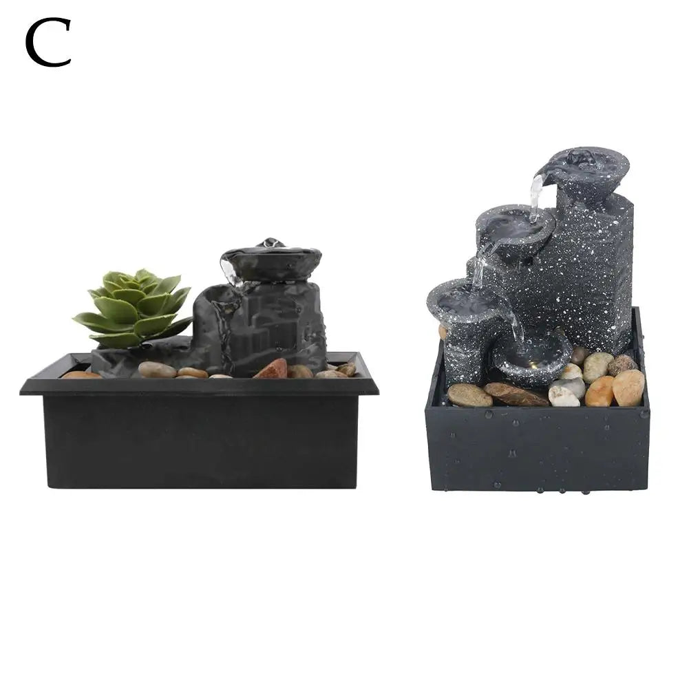 Tabletop Waterfall Decor Water Fountain Desktop Ornaments Flowing Tabletop Land image 2