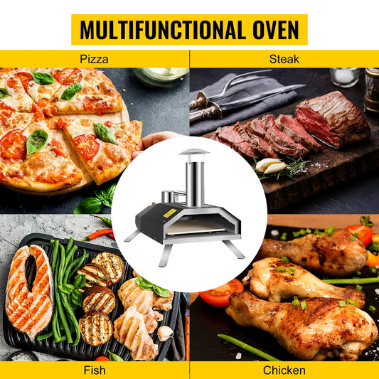 VEVOR Portable Pizza Oven Good Insulation Effect 304 Stainless Steel Foldable F image 0
