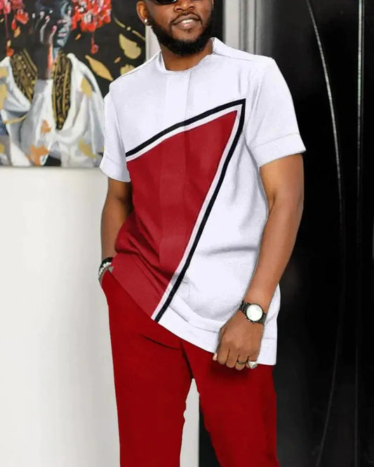 Men 2 Piece Sets 3D Printed Casual Trend Oversized Summer Sportwear Suit Short image 0