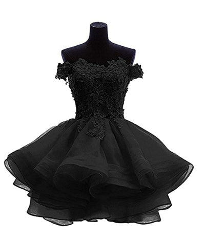 GUXQD Above Mini Short Prom Dresses Sweetheart Appliques Organza Homecoming Gra image 2