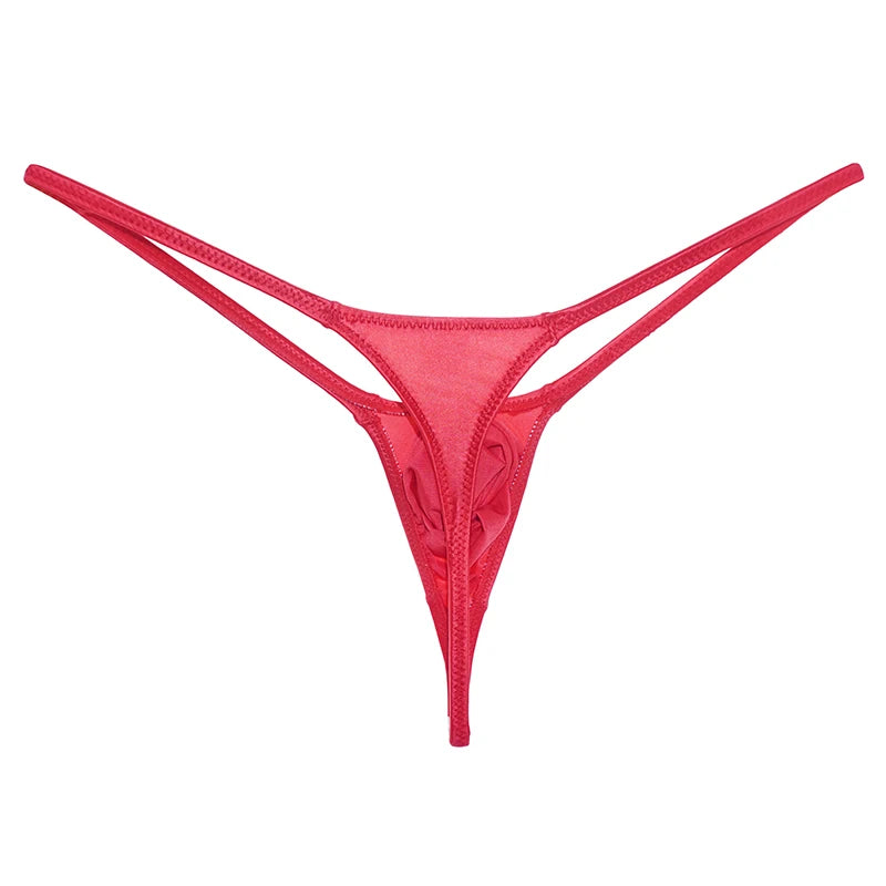 YAULAANG Sexy men's gloss gay underwear oily G-Strings thong Shiny low-waisted  image 11