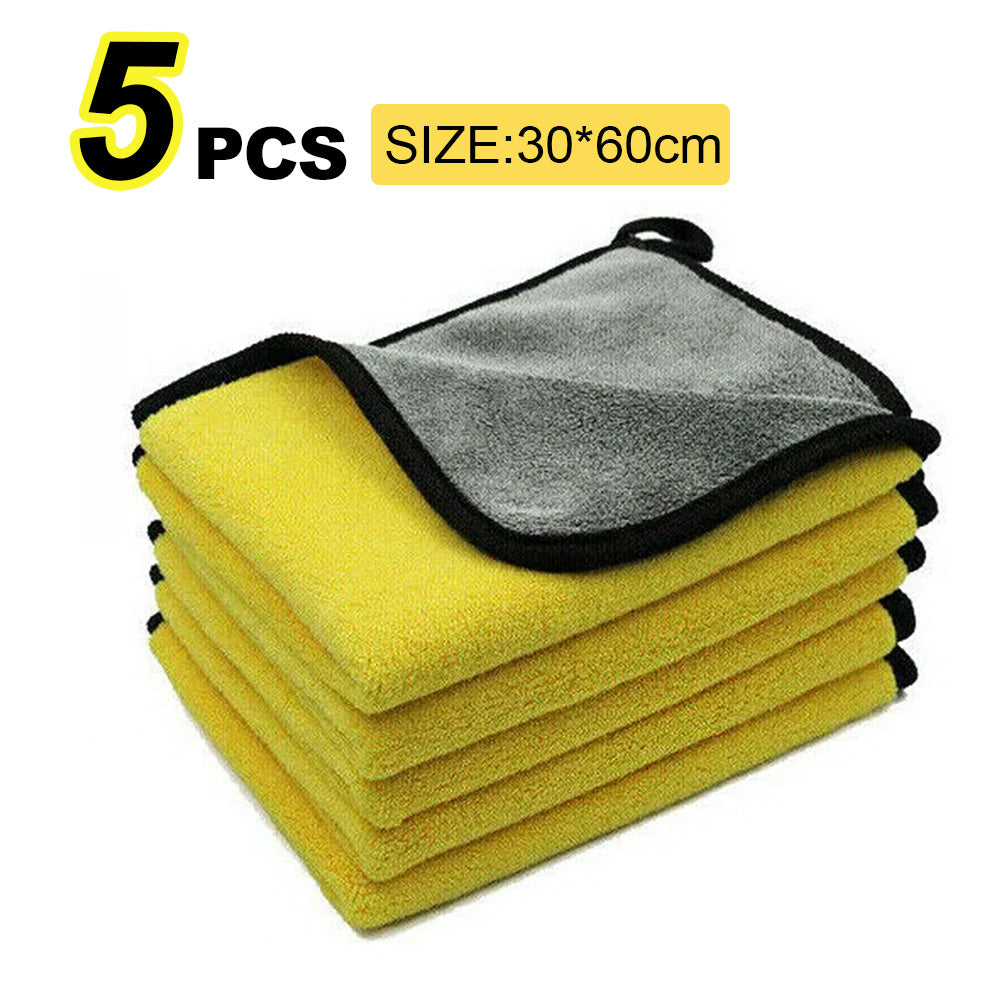Car Wash Microfiber Towel 30x30/60CM Car Cleaning Drying Cloth Hemming Car Care image 1