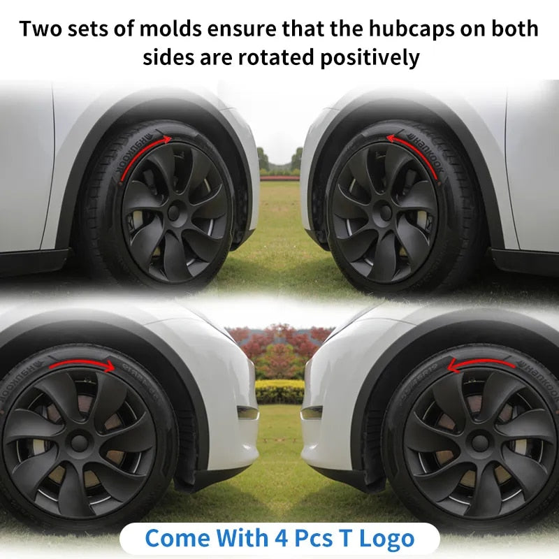 4PCS Wheel Cap For Tesla Model Y 2023 19 Inch RightÂ Left Hubcaps Cyclone Cover image 7