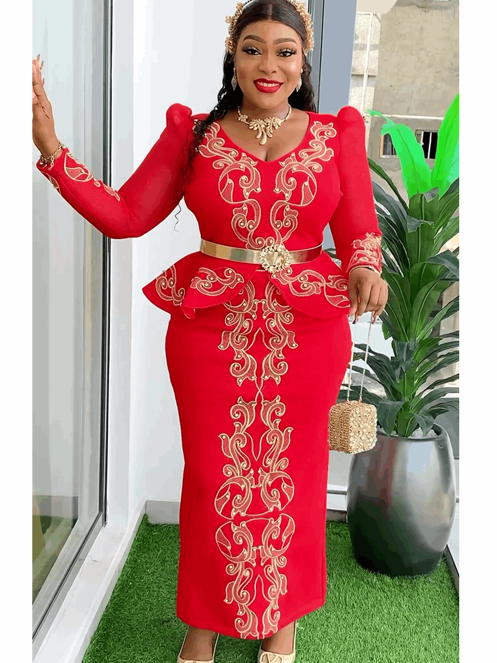 Elegant African Dresses for Women 2024 New Africa Clothing Plus Size Turkey Wed image 0