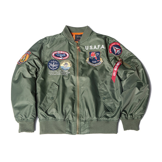 2024 Embroidered Military Patches vintage men thin clothes brands Top gun MA1 b image 0
