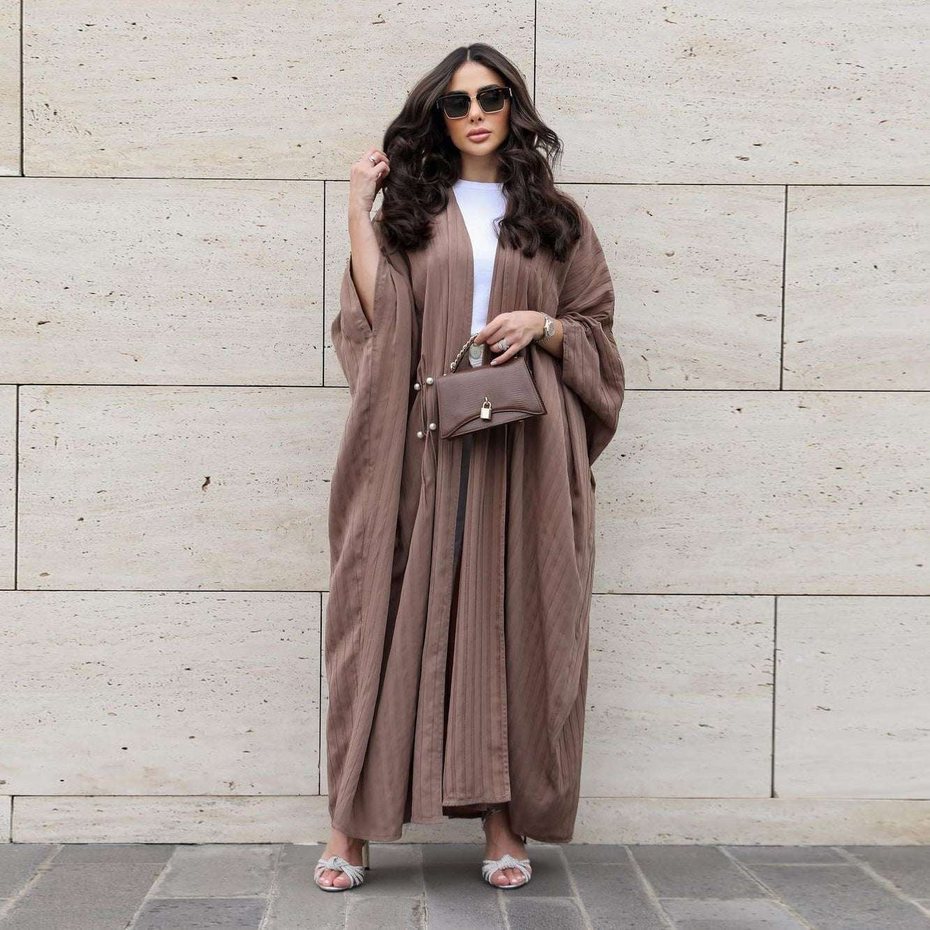 Modest Abaya Ramadan Dubai Robe Femme Musulmane Turkey Kaftan Islamic Clothing image 4