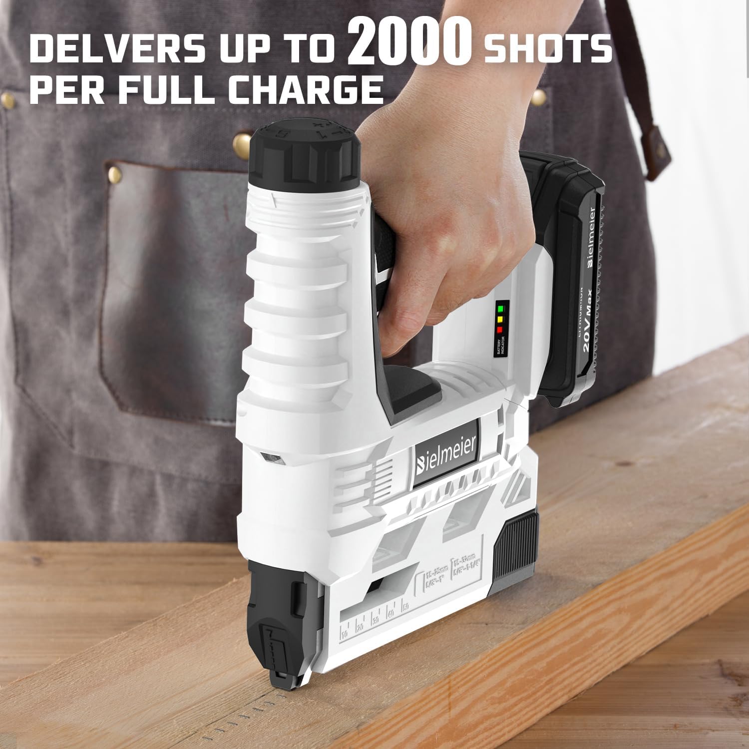 20V Cordless Brad Nailer 2-in-1 18 Gauge Nail Gun Battery Powered Electric Stap image 3