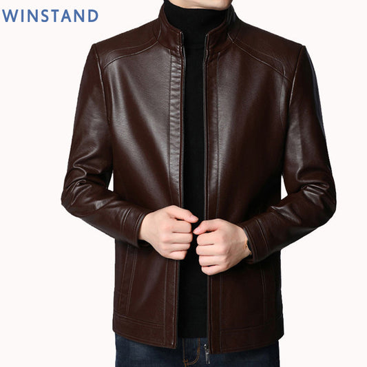 Men Leather Suit Jacket Men Slim Fit blazer Coat Men Fashion Leather jacket Str image 0