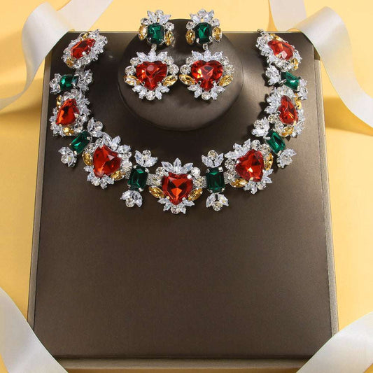 Stonefans Baroque Crystal Large Jewelry Set African Wedding Accessories Fashion image 0