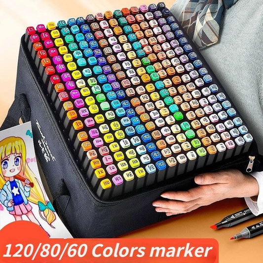 12-120pcs Alcohol Based Art Marker Set for Adult Kids Dual Tip Coloring Drawing image 0