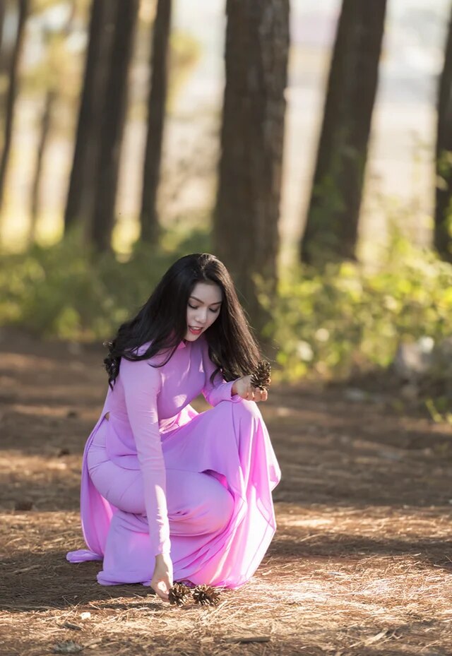 aodai vietnam clothing cheongsam aodai vietnam dress vietnamese traditionally d image 0