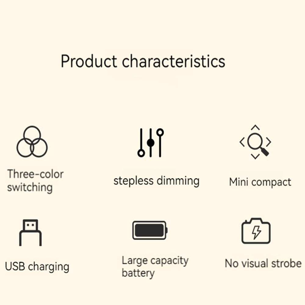 Touch Bedside Lamp Small USB Charging Night Light 3 Modes Dimming Table Lamp Be image 6